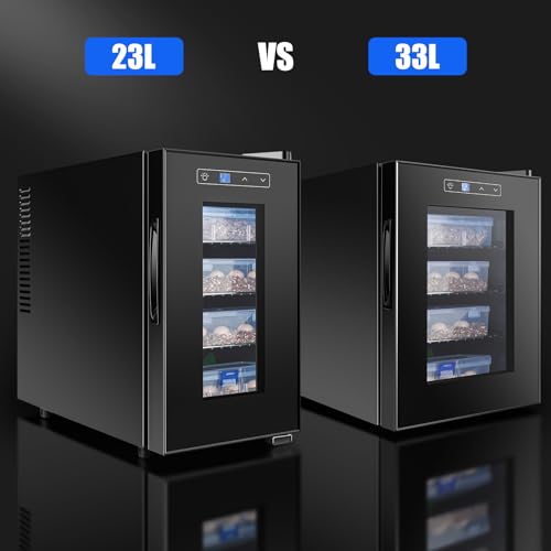 GOYOJO Reptile Egg Incubator 23L Small Digital Lab Incubator Cooling and Heating 10−40°C Precise Temperature Control for Turtle Lizard Gecko Snake Reptiles Hatching with UV-Resistant Glass Door