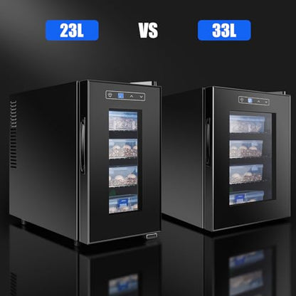 GOYOJO Reptile Egg Incubator 23L Small Digital Lab Incubator Cooling and Heating 10−40°C Precise Temperature Control for Turtle Lizard Gecko Snake Reptiles Hatching with UV-Resistant Glass Door