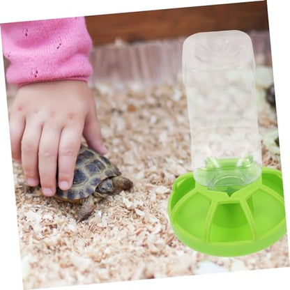Happyyami 2sets Reptile Water Feeders Drinking Plates for Lizards and Tortoises Easy to Unique Design Prevents Spills for Terrariums and Pet Reptiles