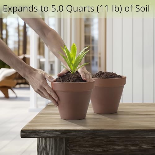 Coconut Coir Potting Soil for Indoor Plants - Expands to 5 Quart (11 lb) | Bonsai Soil Discs Perfect for General Houseplants, Herbs, and Bonsai Trees - Expands with Water - size: 5 Quart