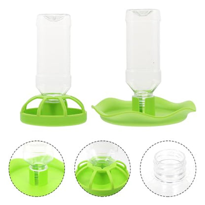 Happyyami 2sets Reptile Water Feeders for Tortoises and Lizards Plastic Water and Food Bowls Enclosure for Easy Drinking and Eating for Small Reptile Pets