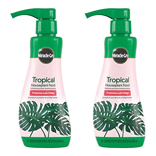 Miracle-Gro Tropical Houseplant Food - Liquid Fertilizer for Tropical Houseplants, 8 fl. oz., 2-Pack - size: 2 Pack, style: Plant Food