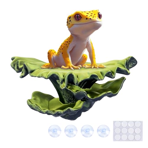 Westant Mushroom Decor for Reptile Tank, Fish Tank, Pet-Safe Bearded Dragon Tank Accessories, Realistic Terrarium Plants for Leopard Geckos, Crested Geckos, Tree Frogs, Snakes (Forest, Shelf Cap) - color: Forest, size: Shelf Cap