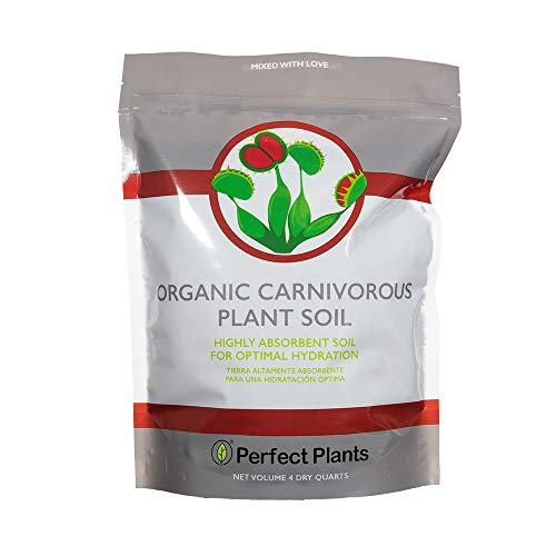 Perfect Plants Carnivorous Plant Soil | 4 Qts. Organic Premium Mix | Use with Venus Fly Traps, Pitcher Plants, or Other Carnivorous Plants - size: 4 qts.
