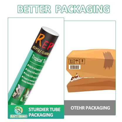 T5 UVB Reptile Light 39W 5.0,UVA UVB Light Bulb for Reptiles,2 Pack Reptile UVB Lamp Tube for Bearded Dragon - size: 2 pack T5 Tube-39W 5.0