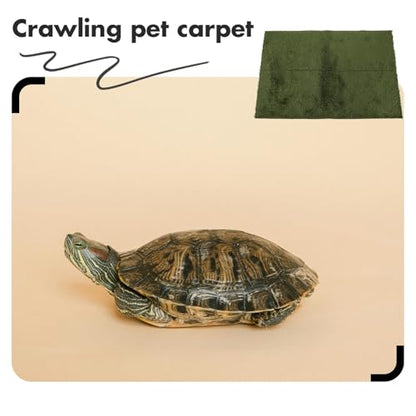 Reptile Carpet Mat Reusable Non-Toxic Substrate Liner for Tortoise Gecko Lizard Terrarium Bedding Washable Ground Mat for Cage