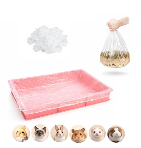 50 Disposable Cage Tray Liners for Pets, 47.2 x 47.2 in | Quick Tray Changes, Keeps Cages Cleaner, Contains Bedding and Waste, Easy Cleanup, for Rabbits, Guinea Pigs and Small Pets - size: L(47.2 x 47.2'')