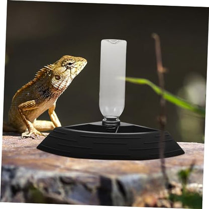 POPETPOP Bearded Dragon Water Fountain Reptile Food Feeder Reptile Dish Pet Tray