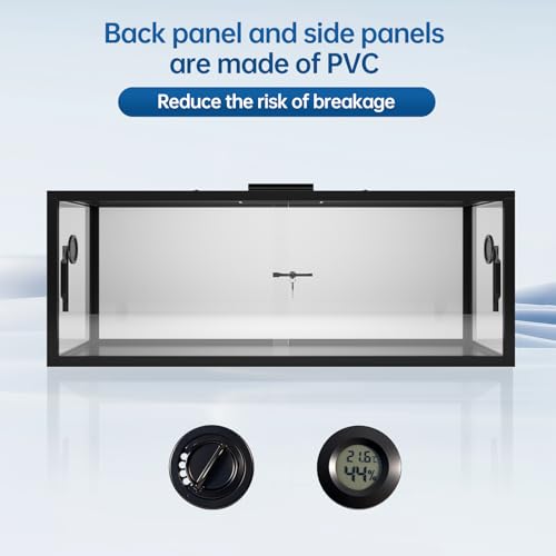 67 Gallon Bearded Dragon Tank,48" x 18" x 18" Reptile Terrarium Tank with Sliding Door Top and Screen Ventilation, Front Opening Reptile Enclosure for Lizard, Snake