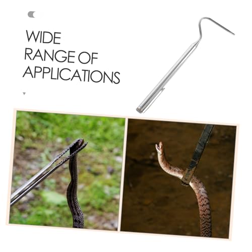 BESPORTBLE Retractable Snake Grabber Tool Durable Stainless Steel Reptile Catching Hook for Safe Handling of Snakes and Other Reptiles Collapsible Design for Easy Storage and Transport