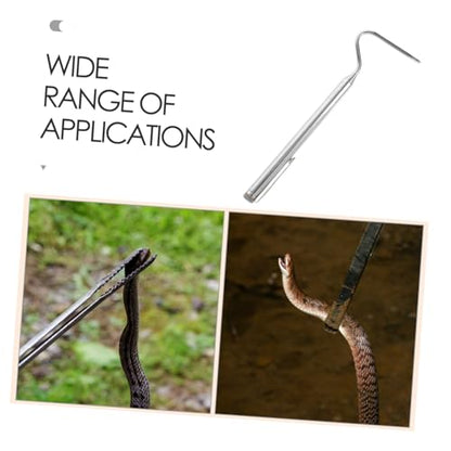 BESPORTBLE Retractable Snake Grabber Tool Durable Stainless Steel Reptile Catching Hook for Safe Handling of Snakes and Other Reptiles Collapsible Design for Easy Storage and Transport