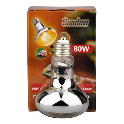 Sundew Mercury Vapor UVB Reptile Lamp 80W, 120V E26 – Clear Glass High-Intensity UVB (Clear) - color: Clear