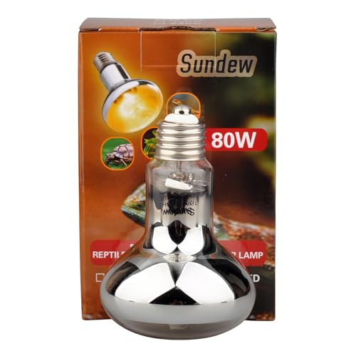 Sundew Mercury Vapor UVB Reptile Lamp 80W, 120V E26 – Clear Glass High-Intensity UVB (Clear) - color: Clear
