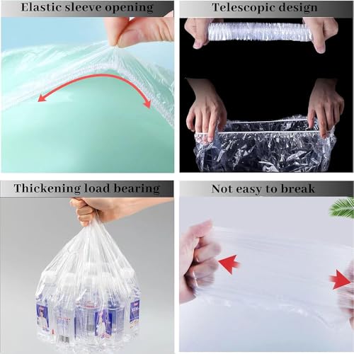 Ouliget Disposable Rabbit Cage Liner Bag with Elastic,Portable Large Size Pet Litter Box Tidy Bags,Small Animal Universal Toilet Film for Bird Hamster Cat Hedgehog,50 Pieces