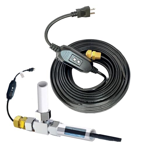 MAXKOSKO Self Regulating Heating Cable from Inside the Pipe, CSA Certified Freeze Protection for Water Supply Pipes, Suitable for Jet Pump and Submersible Pump Applications, 15Ft 120V
