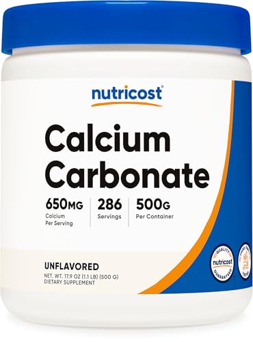Nutricost Calcium Carbonate Powder 500 Grams - size: 17.64 Ounce (Pack of 1)