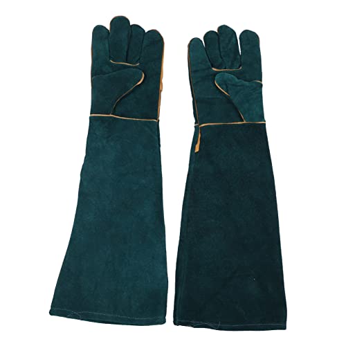 Abaodam 2pcs Pet Feeding Cowhide Gloves Reptile Pet Bite Resistant Protective Gloves for Dogs
