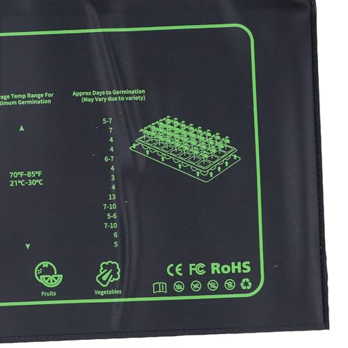 POCREATION 2 Pack Seedling Heat Mat, Plant Heat Mat for Plant Starting PVC IPX7 Warm Hydroponic Heating Pad for Indoor Home Gardening Seed Starter (US Plug 120V)