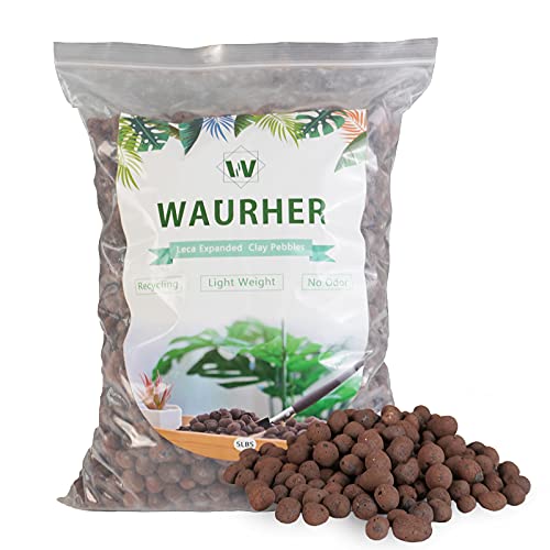 Leca Expanded Clay Pebbles 5LBS Grow Media for Indoor Plants Hydroponic Growing Gardening System Supplies … - size: 5LBS