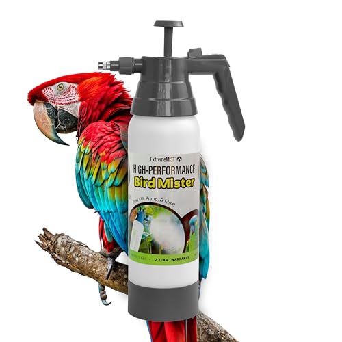 EXTREMEMIST High-Performance Bird Sprayer | Ultrafine Avian Pump Mister | Handheld Pet Bird Bath Mister | Adjustable Nozzle | Bird Cage Cleaner | Perfect for Macaws, Cockatiels, Parrots & More - 32oz - size: 32oz
