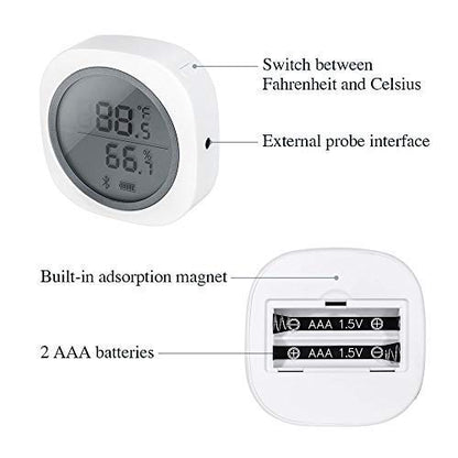 Inkbird IBS-TH1 Plus Wireless Bluetooth Temperature and Humidity Monitor Thermometer and Hygrometer Used for Brewing Meat Plant Cigar Storage (Battery not Included) - size: IBS-TH1 PLUS