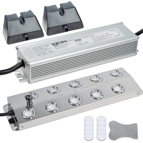 10 Head Ultrasonic Mist Maker Fogger Machine (7000ml/H), Industrial Humidifier Fog Machine 110V 350W, Ultrasonic Mister with Floats for Halloween Atmosphere Vegetable Preservation Landscape - size: 10 Head