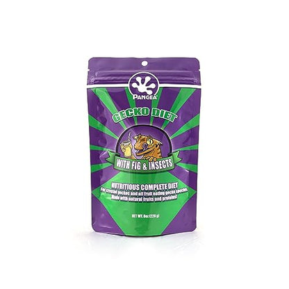 Pangea Gecko Diet with Fig & Insects™ 8 oz (1/2 lbs) - size: 8 Ounce (Pack of 1)