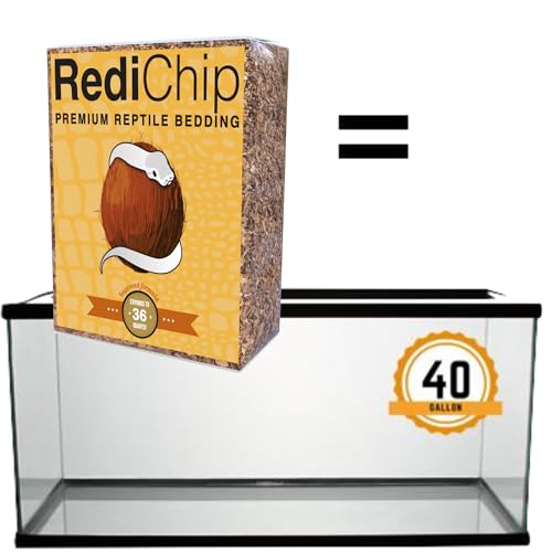 RediChip Reptile Bedding Loose Medium Coconut Chip 36 Quart Coco Husk Substrate Mulch for Snake Habitat, Ball Python Terrarium, Turtle Tanks, Tortoise Enclosure - size: 36 Quart