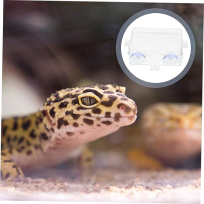 VILLCASE Reptile Feeding Dish with Suction Cup, Large Water Bowl Feeder for Bearded Dragons, Geckos, and Lizards, Escape-Proof Food and Water Container for Terrarium Use