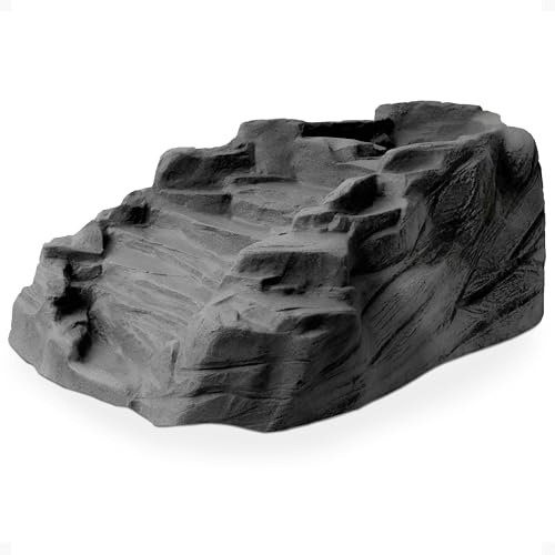 Algreen Outdoor Rock Waterfall, Tranquility Water Fountain for Pond, Garden & Backyard, Gray - Home Landscaping Decor and Accessories for Patio, Yard, and Pool