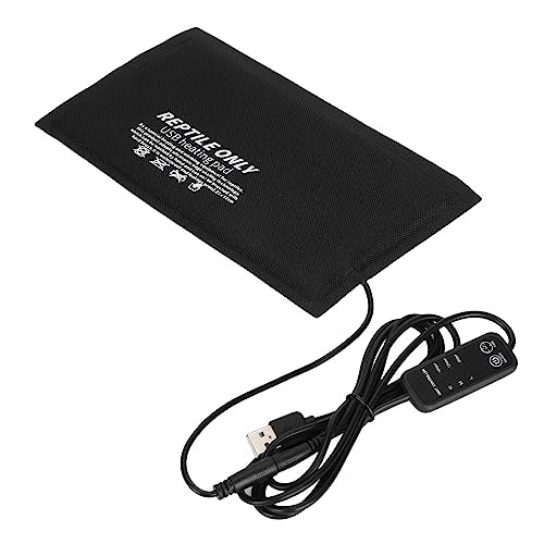 GOWENIC Reptiles Heating Pad, USB Temperature Control Heating Mat for Small Animals, Reptile Heat Pad for Turtles Lizard (L) - size: L