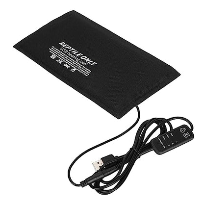GOWENIC Reptiles Heating Pad, USB Temperature Control Heating Mat for Small Animals, Reptile Heat Pad for Turtles Lizard (L) - size: L