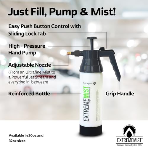 ExtremeMIST High-Performance Automotive Sprayer - Handheld Pump Sprayer for Interior & Exterior Detailing - Portable Mister with Adjustable Nozzle - Continuous Ultrafine Mister for Car Washing - 32 Oz - size: 32 Oz (Pack of 1)