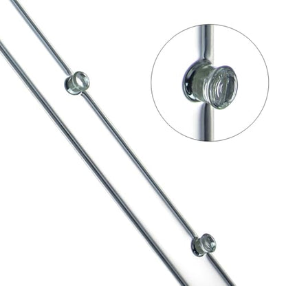 LINLAN 13.78 Inch Glass Shrimp Feeder, Aquarium Feeding Tube and Square Bowl with Two Suction Cups to Prevent Food from Spreading, for Crystal Shrimp and Cherry Shrimp - size: 35CM