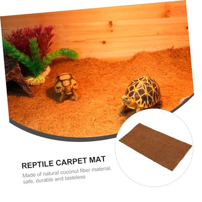 MERRYHAPY Coconut Fiber Reptile Carpet Mat for Tortoises and Bearded Dragons Natural Substrate Bedding for Reptile Terrariums Coconut Coir