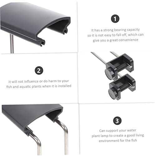 FOMIYES 2pcs Fish Tank Light Bracket Reptisoil LED Bulbs for Adjustable Stand Aquarium Plant Holder Aquarium Accessories Pet Lamp Bracket Adjustable Fish Tank Light Rack Lamp Holder Crawl