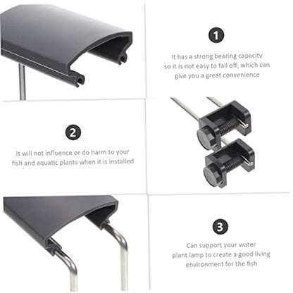 FOMIYES 2pcs Fish Tank Light Bracket Reptisoil LED Bulbs for Adjustable Stand Aquarium Plant Holder Aquarium Accessories Pet Lamp Bracket Adjustable Fish Tank Light Rack Lamp Holder Crawl