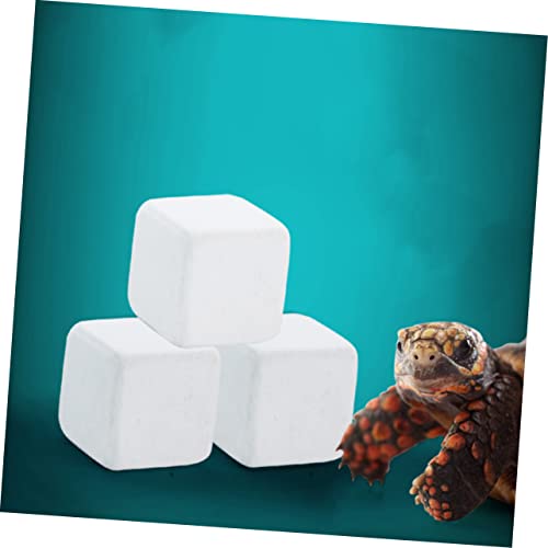 SaditY 30 Pcs Terrapin Calcium Reptisoil Reptiles Turtle Calcium Turtle Supplies Bearded Dragon Calcium Powder Reptile Mineral Calcium Reptile Tank Calcium Stone White Box