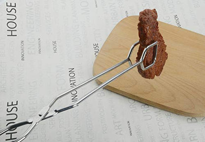 HINMAY Extra Long Scissor Tongs 16-Inch Stainless Steel Barbecue Grilling Tongs - size: 16''
