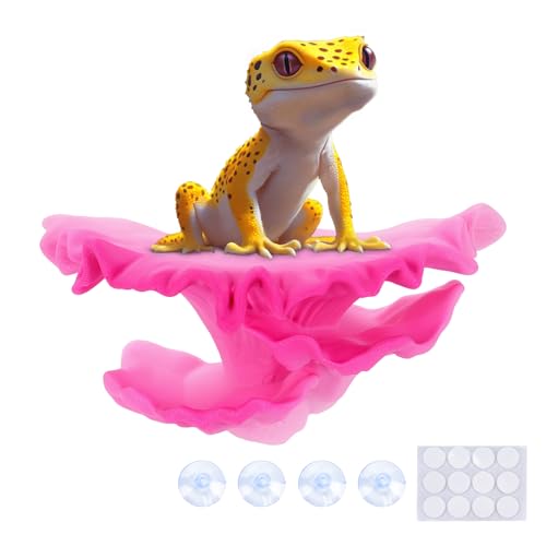 Westant Mushroom Decor for Reptile Tank, Fish Tank, Pet-Safe Bearded Dragon Tank Accessories, Realistic Terrarium Plants for Leopard Geckos, Crested Geckos, Tree Frogs, Snakes (Bloom, Shelf Cap) - color: Bloom, size: Shelf Cap