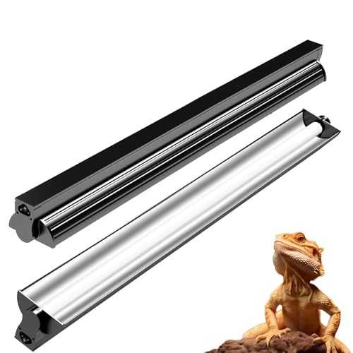 24W T5 UVB Reptile Light Fixture Combo Kit – 10.0 UVB Fluorescent Tube for Bearded Dragons, Lizards & Tortoises – UVA UVB Reptile Light, 22" Terrarium Hood (UVB 10.0-Desert, 22INCH-24W) - size: 24W-22 Inch-T5 Fixture