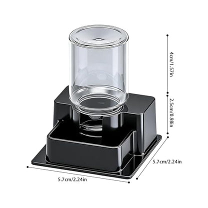 Automatic Reptile Feeder - Reptile Automatic Dish, Crab Water Dispenser | ABS, Bearded Dragon Water Bowl Food Container for Lizard Chameleon Snake Frog Hermit Crab Amphibian Habitat - color: Black