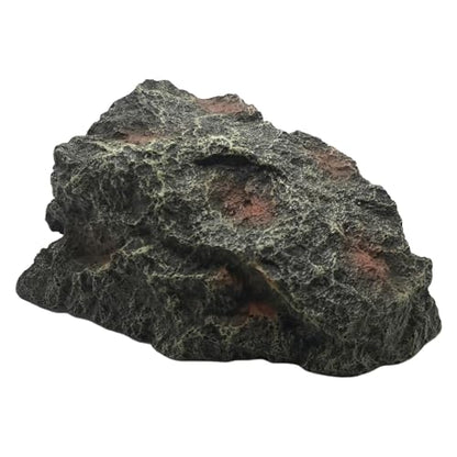 M2cbridge Aquarium Fish Hide Cave Reptile Hideout Cave Terrarium Amphibians Habitat Decor(Cave+ Water Dish) - style: Cave+ Water Dish