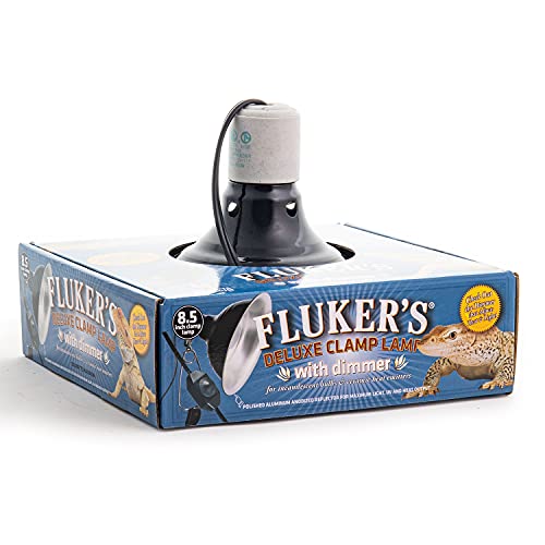 Fluker's Repta-Clamp Lamp, Heavy Duty Clamp Light For Reptile Tanks and Terrariums, UL/CUL Approved, Great for Reptile Basking, 150-Watt Maximum with Dimmable Switch, 8.5" - size: 8.5 Inch (Pack of 1), style: 8.5" with Dimmable Switch