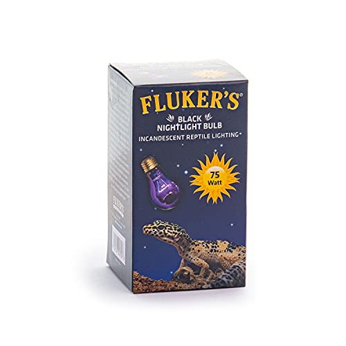 Fluker's Incandescent Black Nightlight Bulbs for Reptiles, 75 Watt - size: 75 Watts