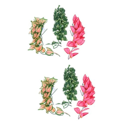 DOITOOL 6pcs Bendable Vine Artificial Jungle Vines for Reptile Habitats Realistic Simulation Plant Rattan for Lizards and Geckos Flexible Climbing Plants for Terrariums