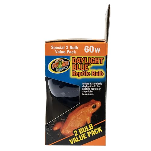 Zoo Med (6 Boxes) 2-Pack Daylight Blue Reptile Bulb, 60-watt