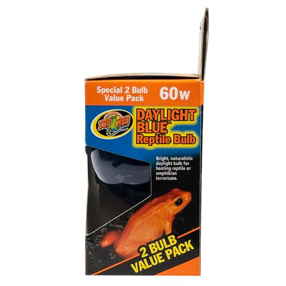 Zoo Med (6 Boxes) 2-Pack Daylight Blue Reptile Bulb, 60-watt