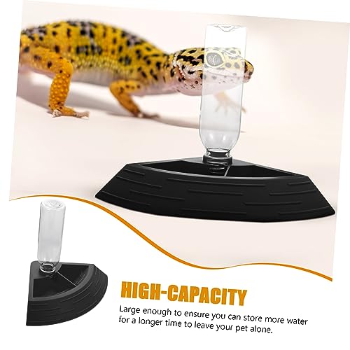 POPETPOP Bearded Dragon Water Fountain Reptile Food Feeder Reptile Dish Pet Tray
