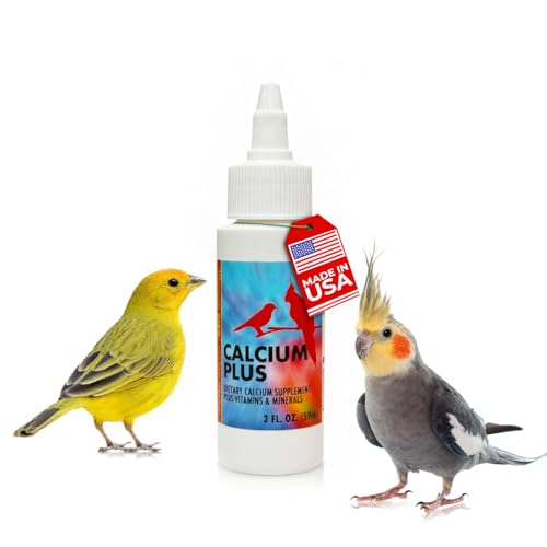 Morning Bird Calcium Plus Liquid for Birds – Calcium Supplement with Vitamins and Minerals for Strong Eggshells, Healthy Bones - Support Growth, Breeding, and Wellness for All Birds 2 Fl Oz - size: 2 Fl Oz